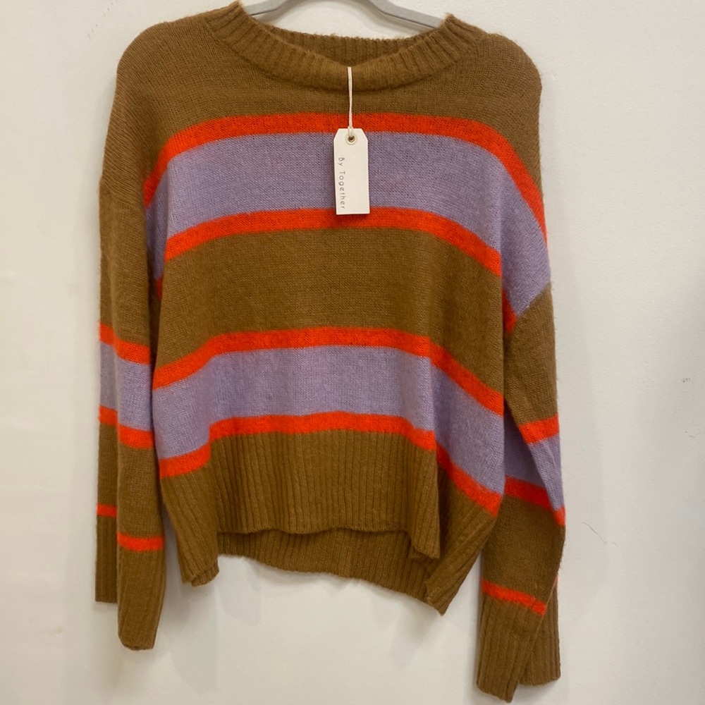 Burgundy stripe sweater